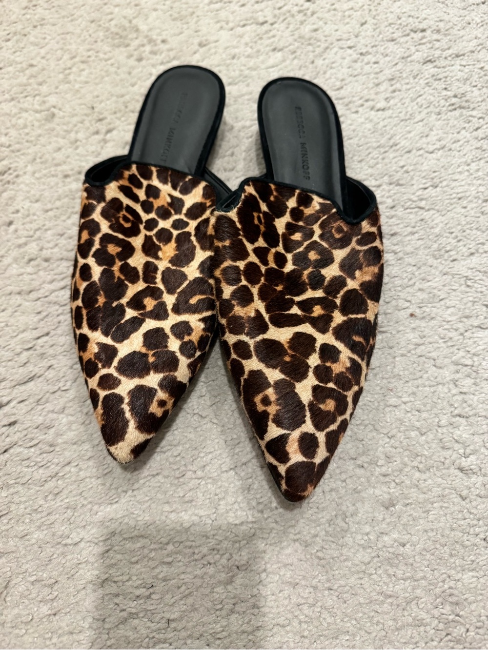 Rebecca Minkoff Mules Leopard Flats Animal Print Size 11 Never Worn